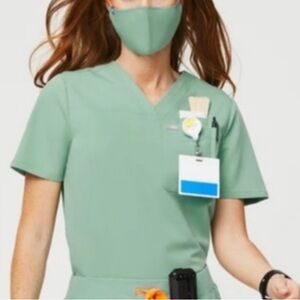 Figs Jade Catarina Scrub Top S